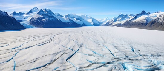 Aufkleber - Drone view of the Great Aletsch Glacier