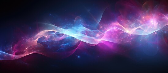 Leinwandbilder - Dark background with swirling blue and pink
