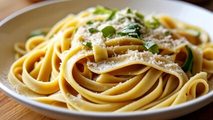 Canvas Print -  Delicious pasta dish ready to be savored