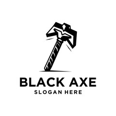 Vintage axe logo vector illustration