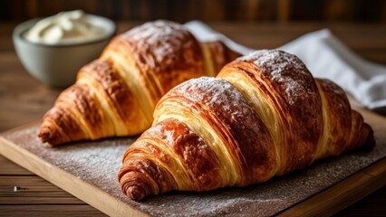  Deliciously flaky croissants ready to be savored