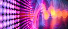 LED Dreams, Close-Up Of A Glowing Digital Display, A Tapestry Of Light Woven From The Threads Of Technology