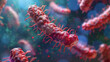 Streptococcal bacteria infection sore throat, fever. Health, medicine, microbiology concepts