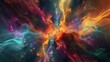 Abstract cosmic explosion of colors