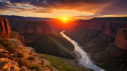 Poster - canyon sunset.