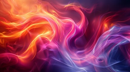 Aufkleber - Abstract colorful smoke waves