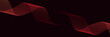 Abstract elegant red gradient wave background. Modern dark red wide banner design. Suit for cover, presentation, banner, web, flyer, poster, brochure