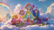 A Whimsical and Colorful Cottage in the Clouds