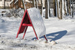 A-Frame Sign in the Snow