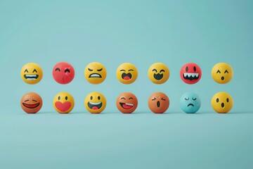 a set of custom emojis representing various emotions.