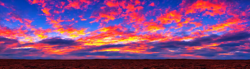 Wall Mural - Cloudy sunset background