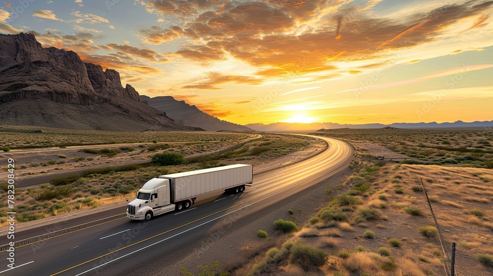 Witness the might of the tractor trailer as it effortlessly maneuvers ...