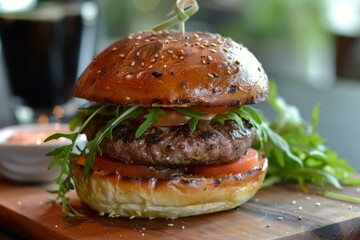 Poster - Brioche bun with beef patty