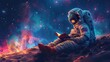 Young Explorer Embarking on a Celestial Journey Generative AI