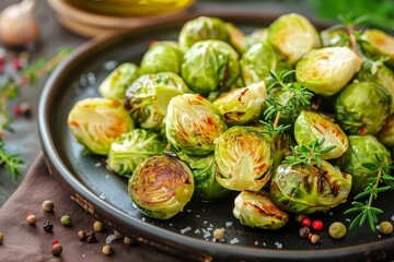 Sticker - Freshly cooked Brussel Sprouts Healthy low calorie option