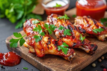 Sticker - Grilled chicken wings with spicy red sauce