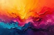 Vibrant abstract painting bursting with color