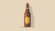 Botle beer icon sign signifier vector 2d flat carto