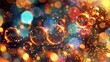 Luminous spheres: dazzling array of colorful bubbles and orbs in abstract realm