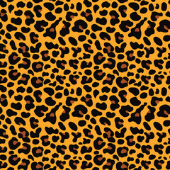 Wall Mural - 
Leopard fabric texture, seamless pattern, modern background