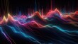 Cinematic Neon Equalizer Abstract Background Generative AI