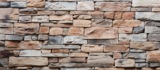 Poster - Natural stone wall texture close up