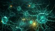 Glowing Neural Connections in the Brain Generative AI