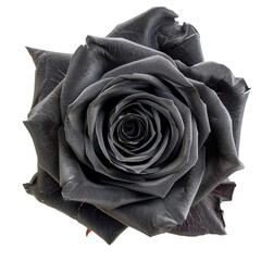 Black rose on white background,png