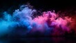 Step into a realm of mesmerizing beauty and wonder, where an explosion of vibrantly colored smoke dances gracefully against a dark background in a captivating