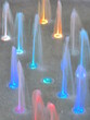 Jets d'eau lumières colorées