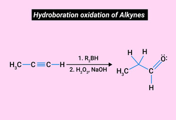 Wall Mural - Structure of Hydroboration oxidation of Alkynes