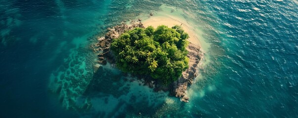 island in the ocean.