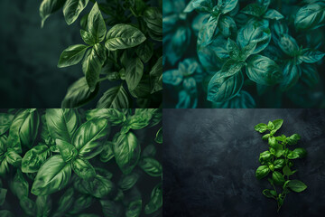 Poster - basil leaves