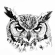 bird, owl, vector, tattoo, illustration, animal, art, design, wing, eagle, sketch, cartoon, drawing, vintage, head, tribal, cat, shield, nature, feather, skull, heraldic, cute, symbol, decoration