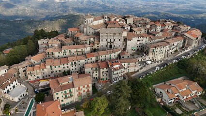 Wall Mural - Capranica Prenstina, in Lazio, Italy. Aerial View.