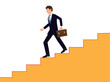 © shin28 - ビジネスマンが階段を下りている。