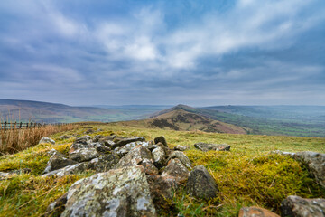 Wall Mural - The Great Ridge landscape of Mam Tor hill. Peak District. United Kingdom