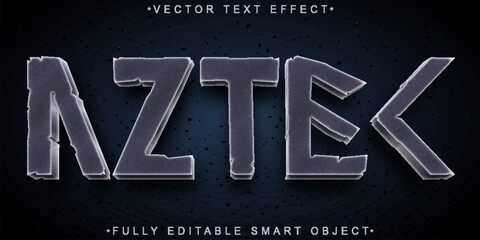 Canvas Print - Historical Dark Aztec Vector Fully Editable Smart Object Text Effect