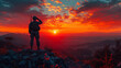 © Matthew - Silhouette Of A Soldier Saluting During Sunset
