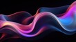 a colorful wavy lines on a black background
