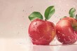 Red apple fresh ripe fruit food banner ideal for web design, healthy eating, and food concepts