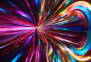 Sticker - Interstellar Neon Spectrum, A Cosmic Burst of Hyperspeed Luminosity.