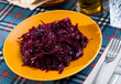 Tasty and easy braised red cabbage - healthful side dish for meat meals..