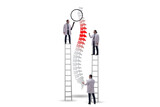Fototapeta Nowy Jork - Medical concept with doctors and spine