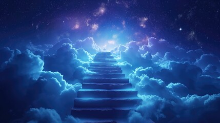 Wall Mural - stairway to heaven. Created with Generative AI.	