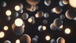 Cluster of floating orbs emitting soft light   AI generated illustration