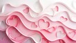 Delightful paper cut hearts backdrop, perfect for romantic Valentine's Day wallpaper, Ai Generated