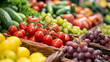 fresh vegetables and fruits in market
