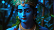 Lord Krishna illustration. AI Generated