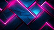 Digital abstract geometric design cyan neon pink layered background